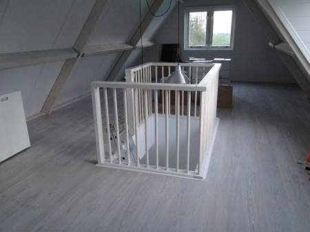 Het zelfgemaakte traphekje